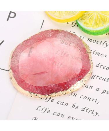 Nail Art Palette - Dekaim Resin Color Dish with Golden Edge for DIY Manicure (Rose Red) | International Shipping - Buy Online on GoSupps.com