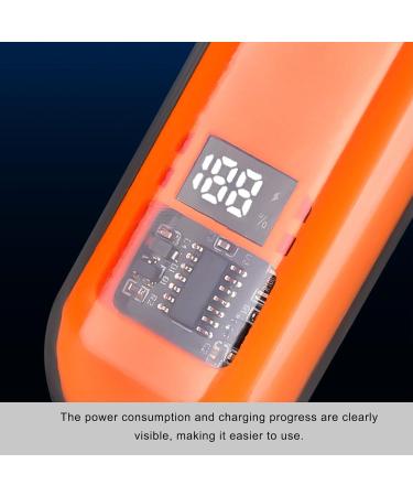 Portable Nose Hair Trimmer for Men & Women - Rechargeable Washable LED Display 10000 RPM Motor Dual-Edge Blades - Orange - Buy Online on GoSupps.com