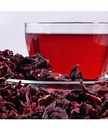 Organic hibiscus tea (250g 8.8oz) organic hibiscus blossoms hibiscus blossoms hibiscus blossoms tea gently dried from controlled organic cultivation laboratory-tested vegan 250 GR (8.8oz) - Buy Online on GoSupps.com