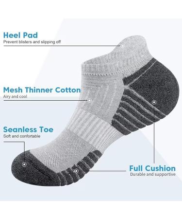 Ruixue Breathable Sports Socks for Men & Women - 6 Pairs Cotton Running Socks Anti-Slip Short Socks (Size 35-50) - Buy Online on GoSupps.com