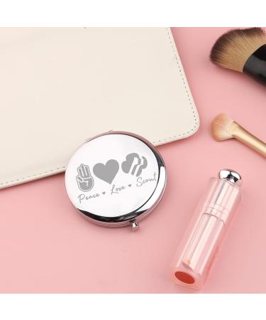 Peace Love Girl Scouts Symbol Compact Mirror - Great Gift for Daughter or Niece - Buy Online on GoSupps.com