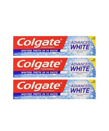 3x Colgate Advanced White Toothpaste 100ml