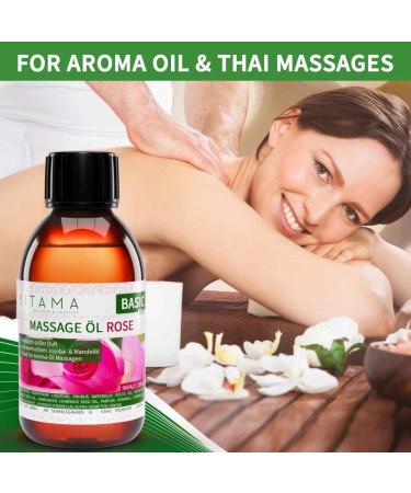 KitaMa Aroma Rose Massage Oil - Nourishing Body Care Oil for Relaxation | 500ml Thai Massage Oil (1 Pack) - Buy Online on GoSupps.com