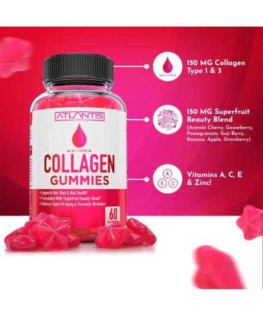 Atlantis Nutrition Collagen & Magnesium Gummies Combo Pack - 120 Gummies - Buy Online on GoSupps.com