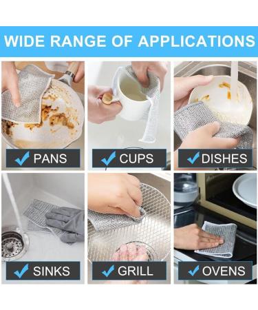 Wire Dishwashing Rags for Wet and Dry Multipurpose Wire Dishwashing Rag - Dual-Use for Wet and Dry Cleaning 1-10pcs Set (10pcs Double Layer) 10pcs Double Layer - Buy Online on GoSupps.com