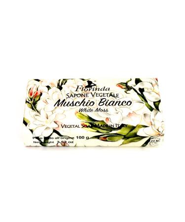 Florinda Magic of Flowers White Moss Vegetal Soap Bar - 100g | Natural Eco-Friendly & International Shipping - Buy Online on GoSupps.com