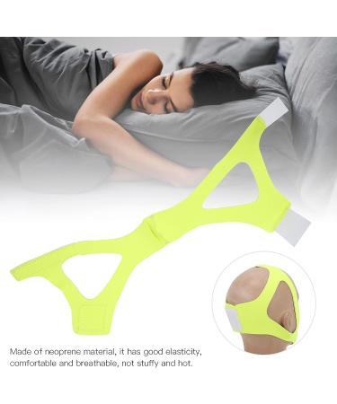 Anti Snoring Chin Strap - Snore Relief Solution for Adults - Adjustable & Breathable (Yellow) - Buy Online on GoSupps.com