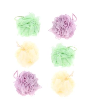 Hemoton 6pcs Bath Bath Ball Bath Ball Sponge Facial Scrubber Bath Scrubber Shower Loofahs Balls Tub Scrubber Bath Sponge Sponge Tennis Bath Mesh Poufs Shower Wipe Super Soft or