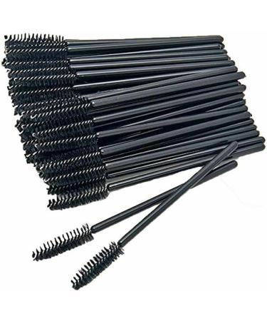 100 Pieces Black Disposable Mascara Wands Eyelash Brushes Eyebrow Spoolie Brush Cosmetic Kit - Buy Online on GoSupps.com
