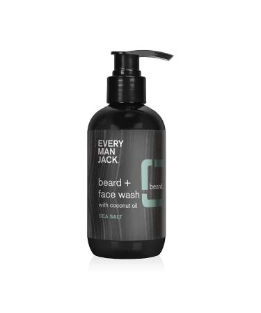 Every Man Jack Beard + Face Wash - Subtle Sea Salt Fragrance - Deep Cleans, Conditions, and Softens Beard - 6.7 oz - Buy Online on GoSupps.com
