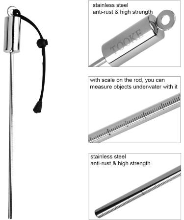 Alomejor Stainless Steel Lobster Stick Scuba Diving Pointer with Lanyard - Black - Buy Online on GoSupps.com