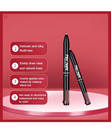  Rosixehird 4-in-1 Lip Pencil - Squeeze Lip Liner - 4 Colors in 1 - Waterproof Lip Liner for Women - Gift for Everyday Makeup Rosixehird - Buy Online on GoSupps.com