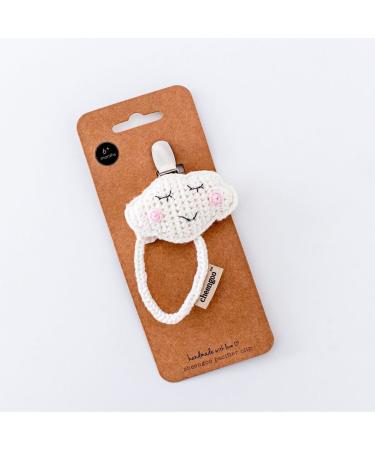 Cheengoo Hand Crocheted Pacifier Clip - Cloud | Stylish Baby Accessory - Buy Online on GoSupps.com