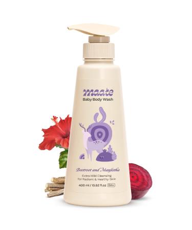 MAATE Baby Body Wash (400 ml) | With Ayurvedic Herbs Beetroot Manjistha & Neem extracts | Body Wash for Dry & Sensitive Skin | Natural & Vegan | Tear-free & pH Balanced | Soap Free | Body Wash
