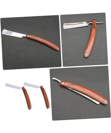 Buy Minkissy 2-in-1 Men's Razor Tool - Stainless Steel Eyebrow Trimmer & Straight Knife | 19cm Compact Design Perfect for Expert Shaving & Grooming - Buy Online on GoSupps.com