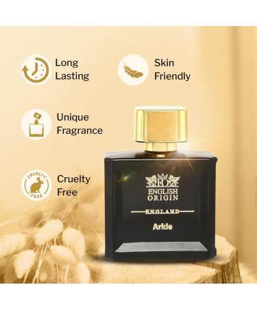 JP English Origin Arkle | Amber Woody Spray | Perfume for Men | Crisp Refreshing Woody Notes with Cinnamon & Nutmeg | 100ML | Long Lasting Eau De Parfum - Buy Online on GoSupps.com