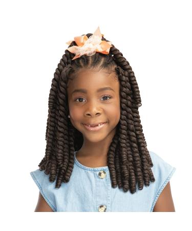 Teeny 3 x Bounce Curl Crochet Hair   8 Inch Handmade Curly Hair Extensions for Girls and Teens   Stylish Synthetic Hair Bundles   Easy Application and Maintenance   Realistic Crochet Hair Pre Looped - (1B)