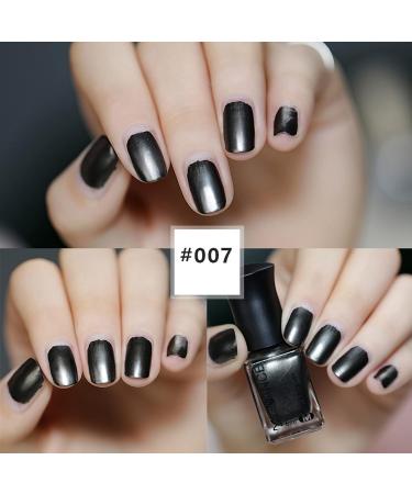 Metal Nail Polish Black Chrome Nail Polishes 60S Quick Dry Nail Varnish Metallic Effect Nail Art Polish Long Lasting No Need Cure Nail Manicure DIT at Home (6ml) TJ007 6 ml (Pack of 1) - Buy Online on GoSupps.com
