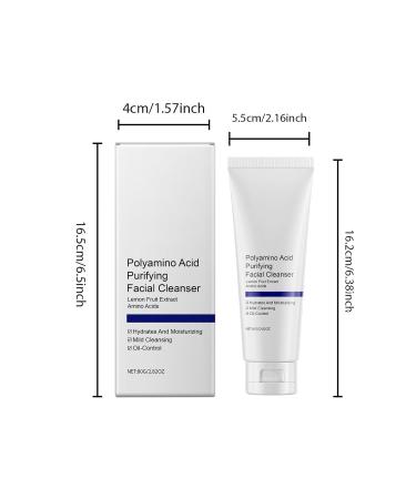 Polyamino Acid Purifying Facial Cleanser Deep Cleansing Face Wash for Soft Radiant Skin Gentle Daily Cleanser for All Skin Types White - Buy Online on GoSupps.com