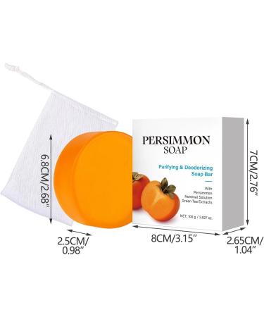  Generisch Persimmon Soap Bar Natural soap for the elderly effectively fights body odor gentle and effective for men and women all skin types (3) - Buy Online on GoSupps.com