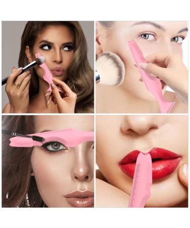 3pcs Silicone Beauty Ruler Set - Eyeliner Mascara Lipstick Applicator Tools | Makeup Supply in Pink Blue Purple - Buy Online on GoSupps.com