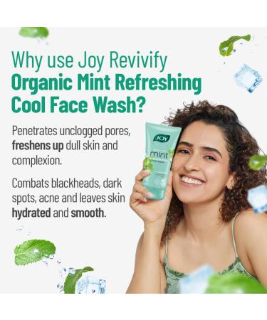 J_oy Cooling Mint Face Wash 150ml | Refreshing Cleanser for All Skin Types - Shop Now - Buy Online on GoSupps.com