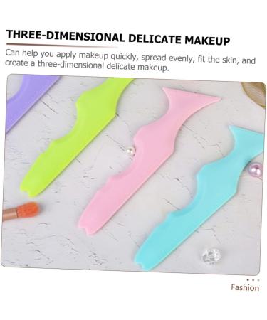 NOLITOY 3pcs Silicone Beauty Ruler Purple Eyeliner Pencils Beauty Tools Lipstick Mascara Drawing Aid Massage - Buy Online on GoSupps.com