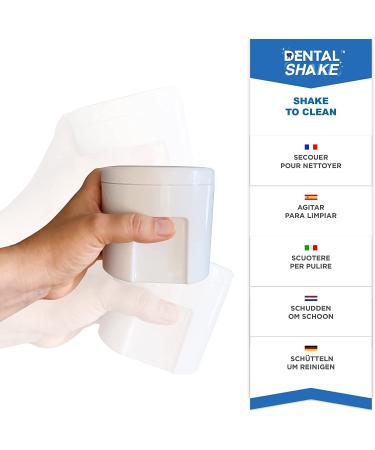 Dental Shake Denture Cleaning Case: Fastest Denture Cleaner Machine for Dentures, Mouth Guard, and Toothbrush - Compatible with Cleaning Tablets - Buy Online on GoSupps.com