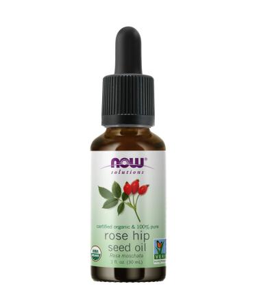 Now Foods Solutions Certified Organic Rose Hip Seed Oil 1 fl oz (30 ml) - Buy Online on GoSupps.com