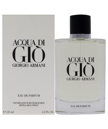 Giorgio Armani Acqua Di Gio EDP Spray (Refillable) Men 4.2 oz 4.2 Fl Oz (Pack of 1)