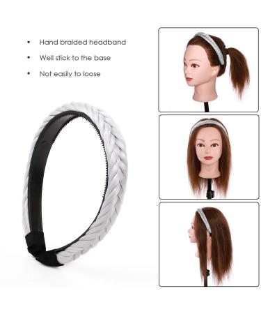 Braided Headband With Teeth Fishtail Braid Hairband - Synthetic Hair Hoop Extension for Women - Silver Gray - 48g - Buy Online on GoSupps.com