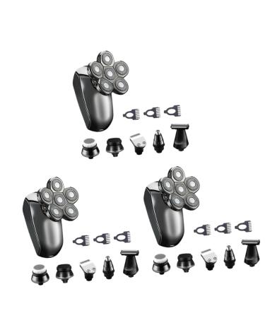 FRCOLOR 3 Sets Electric Shaver Men's foil shavers Mens Shaving kit Facial Shaver Maquina de afeitar para Hombre Mens Hair Clippers Facial kit Six Heads Shaver Waterproof Shaver Beard Razor