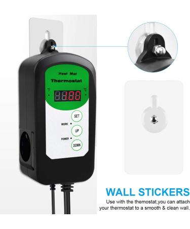 RIOGOO Digital Heat Mat Thermostat Controller - Perfect for Seed Germination Reptiles & Brewing | 68-108 Temperature Control 1 Pack - International Shipping Available - Buy Online on GoSupps.com
