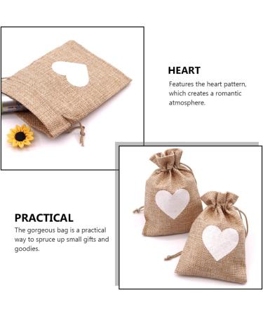 ABOOFAN 20pcs Heart Pattern Bags Small Bags Wedding Candy Wrapping Bags 18X13CM - Buy Online on GoSupps.com