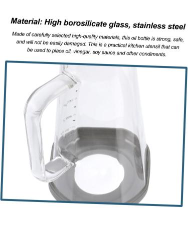 Milisten 1pc Oil Can Oil Condiment Container Liquid Containers Glass Sauce Bottle Cooking Oil Cruet Glass Sauce Containers Empty Home Oil Tank High Borosilicate Glass - Buy Online on GoSupps.com