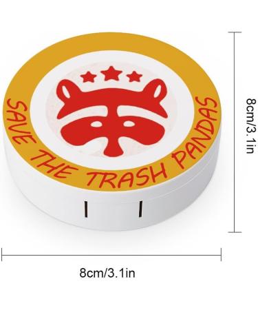 Save The Trash Pandas Contact Lens Kit - Portable Round Storage Box with Mirror & Cute Lens Holder for Easy Travel - Buy Online on GoSupps.com