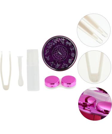 Homsfou Contact Lens Container Set - Travel-Friendly Storage Case for Contacts - Compact & Convenient Suitcases in Violet - 7.5x3cm - Buy Online on GoSupps.com