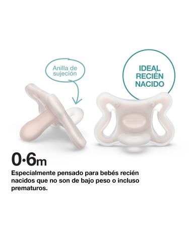 Suavinex Zero Zero Pacifier for Newborns - Symmetrical Teat 0-6 Months Pink - 1 Piece (9.3 x 6.3 x 6 cm) | International Shipping Available - Buy Online on GoSupps.com