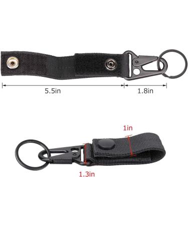Magarrow Tactical Keychain Belt Clip - Molle Strap Webbing Attachment with Snap Hook - 2pcs - Black | International Shipping Available - Buy Online on GoSupps.com