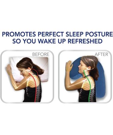 Dr. Cole Memory Foam Side Sleeper Pro Pillow - Contour Body Support for Neck, Shoulder, and Back Pain Relief - Buy Online on GoSupps.com