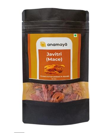 Anamaya Javitri Spice Whole Kerala Mace Javetri Sabut Javitri Jaypatri | grown and harvested in Kerala India | 50 Gms | Packed in an aesthetic resealable pouch