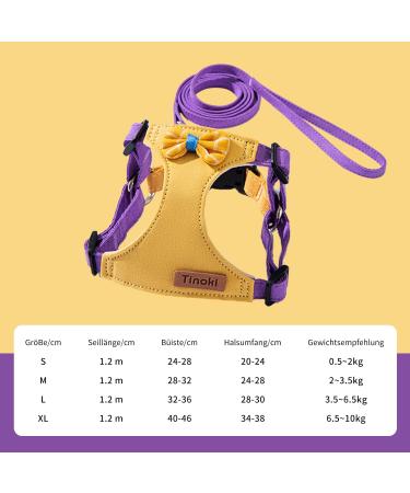 Fueegue Cat Harness with Leash - Escape Proof Adjustable Soft & Comfortable for Cats & Small Dogs - Purple L - Buy Online on GoSupps.com