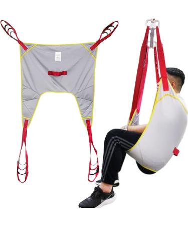 Patient Walking Sling for Transfer Machine Patient Lift Toileting Sling Bathroom Transfer Hammock Divided Leg Sling Moving Assist Hoist Gait Belt with 6 Adjustable Lanyards 1