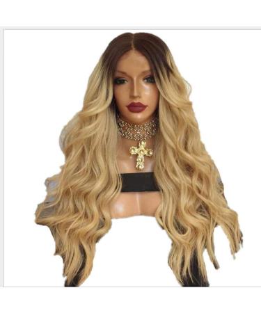 BGHJUE African Yellow Long Roll Synthetic Lace Front Wig for Black Women - Heat Resistant Soft Hair - Buy Online on GoSupps.com