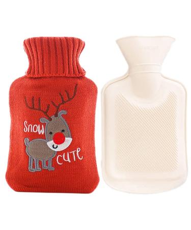 MYAMIA Hot Water Bottle for Winter With Removable Cover for Warm Hot Water Bottles for Hands and Feet-C