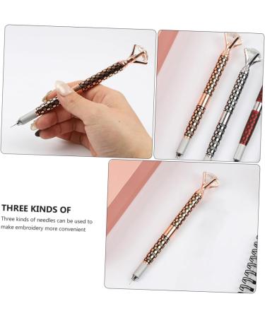 WOONEKY 3 Embroidery Pen Eyebrow Pen Brow Pencil Embroidered Pen Permanent Pen Golden Crystal - Buy Online on GoSupps.com
