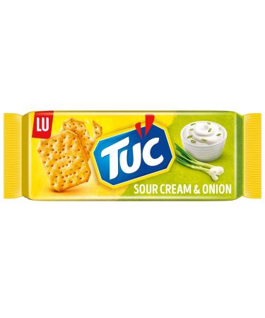 Tuc Sour Cream & Onion Biscuits 24x100g | Savory Snack Crackers | Large Pack of Flavorful Crunchy Treats - Buy Online on GoSupps.com