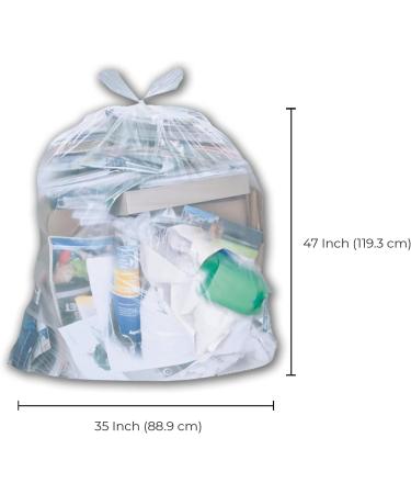 Spartano Clear Garbage Bags 35 x 47 Inch (200 Count) Strong Kitchen Garbage Bag for Waste Bin Multipurpose Trash Bags for Home & Office 35 x 47 (Pack of 200) Strong - Buy Online on GoSupps.com