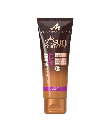 Manhattan Sunshimmer Sofortbäuner Matte Light, for a flawless tan with up to 24 hours of wear, 125 ml