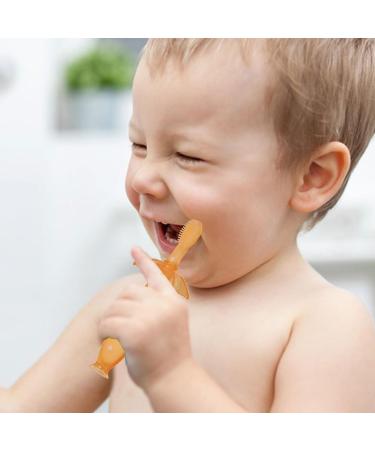 Buy Toddler Training Toothbrush - Soft Silicone 2-in-1 Brush & Bite Ring | Deep Clean Chew Resistant Gift for Boys & Girls - Buy Online on GoSupps.com